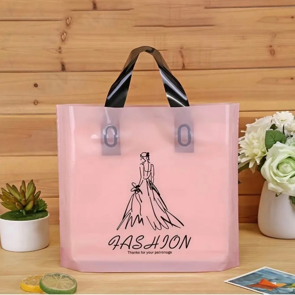 5pc Pink Fashion Plastic Bags